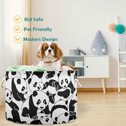 Miniatura 2 de visesunny Cesta grande de almacenamiento de cuerda de algodón, XXXL de 20 x 20 x 14 pulgadas, cesta de lona multiusos, impermeable, duradera,