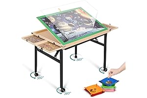 Standing Puzzle Table Gives Puzzle Lovers A Sit or Stand Option