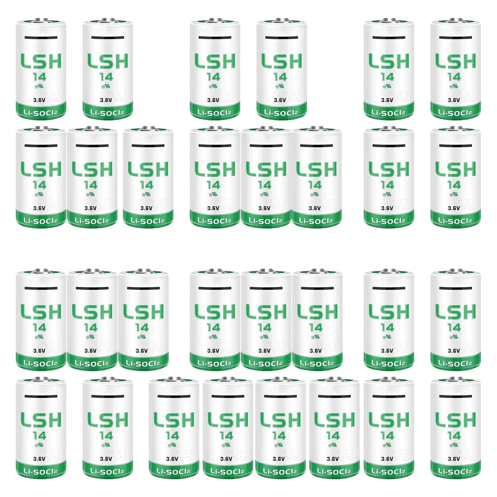 30 Pack 3 6V 5800mAh LSH 14 Size C Lithium Battery for Replacement for LS26500 LSH 14 Non-Rechargeable