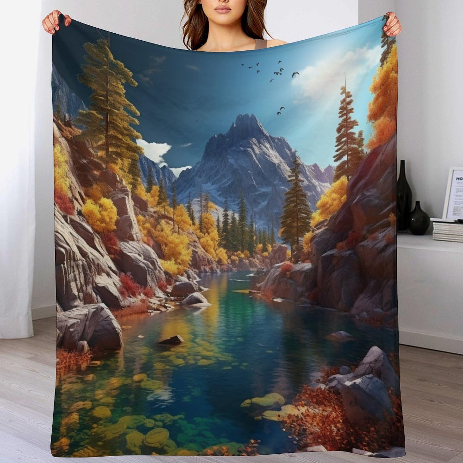 Couverture canapé anti courant d'air plaid flanelle doux et chaud 180x200 cm