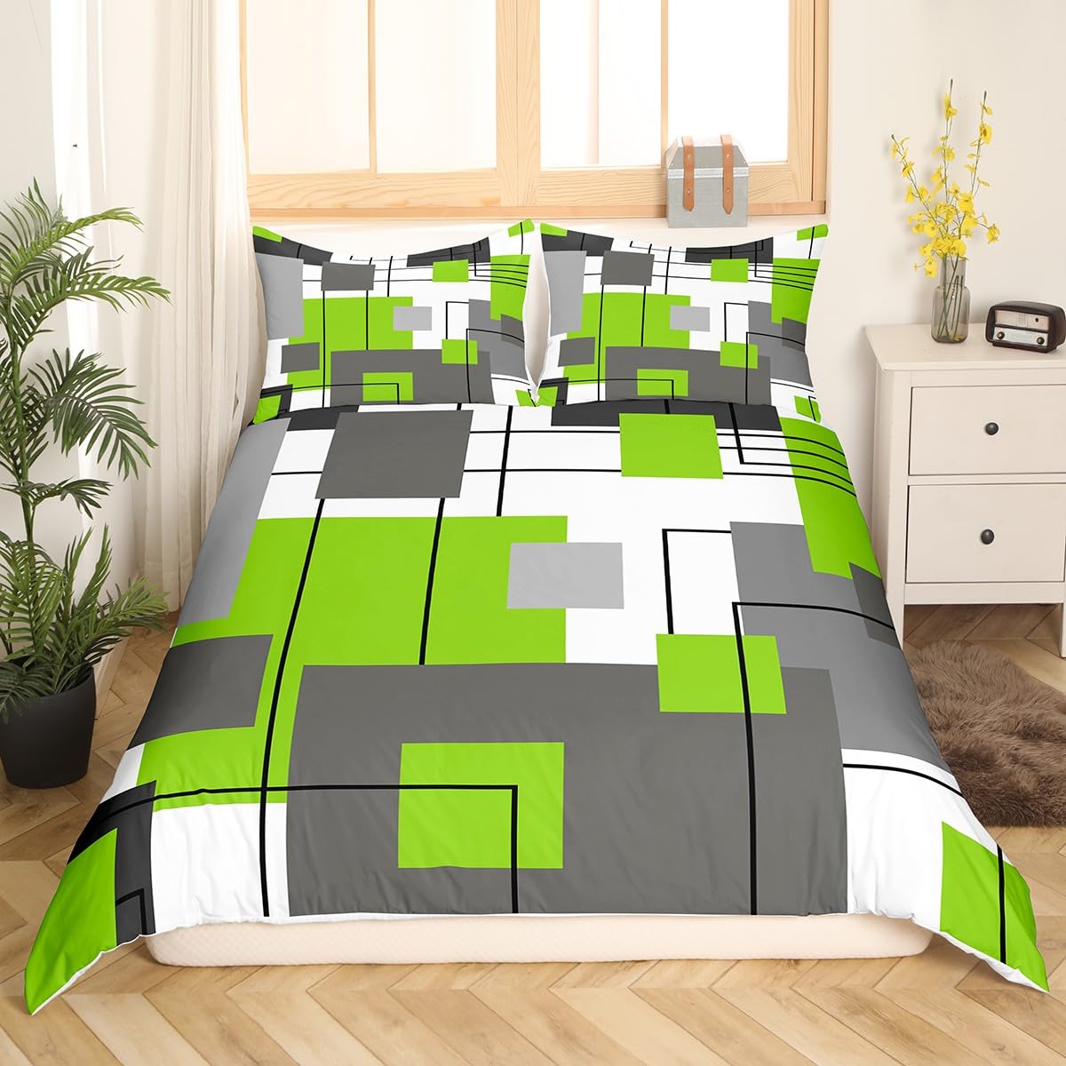 Set di biancheria da letto verde, 240 x 260 cm, per bambine e