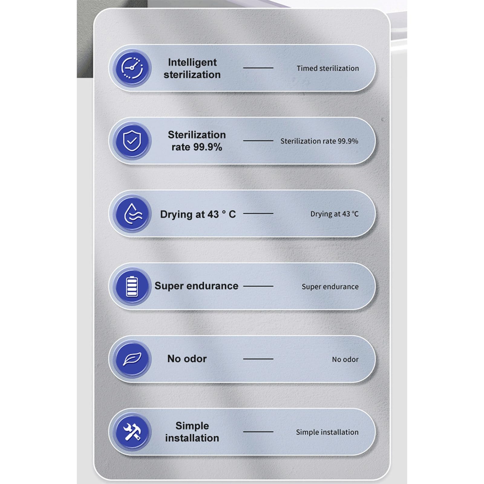 Sterylizator Inteligentny organizer Uv Punch Free Zestaw akcesoriów łazienkowych Uchwyt na szczoteczki do zębów Uchwyt na szczoteczki do zębów Uv Inteligentny bez dziurkacza,Black