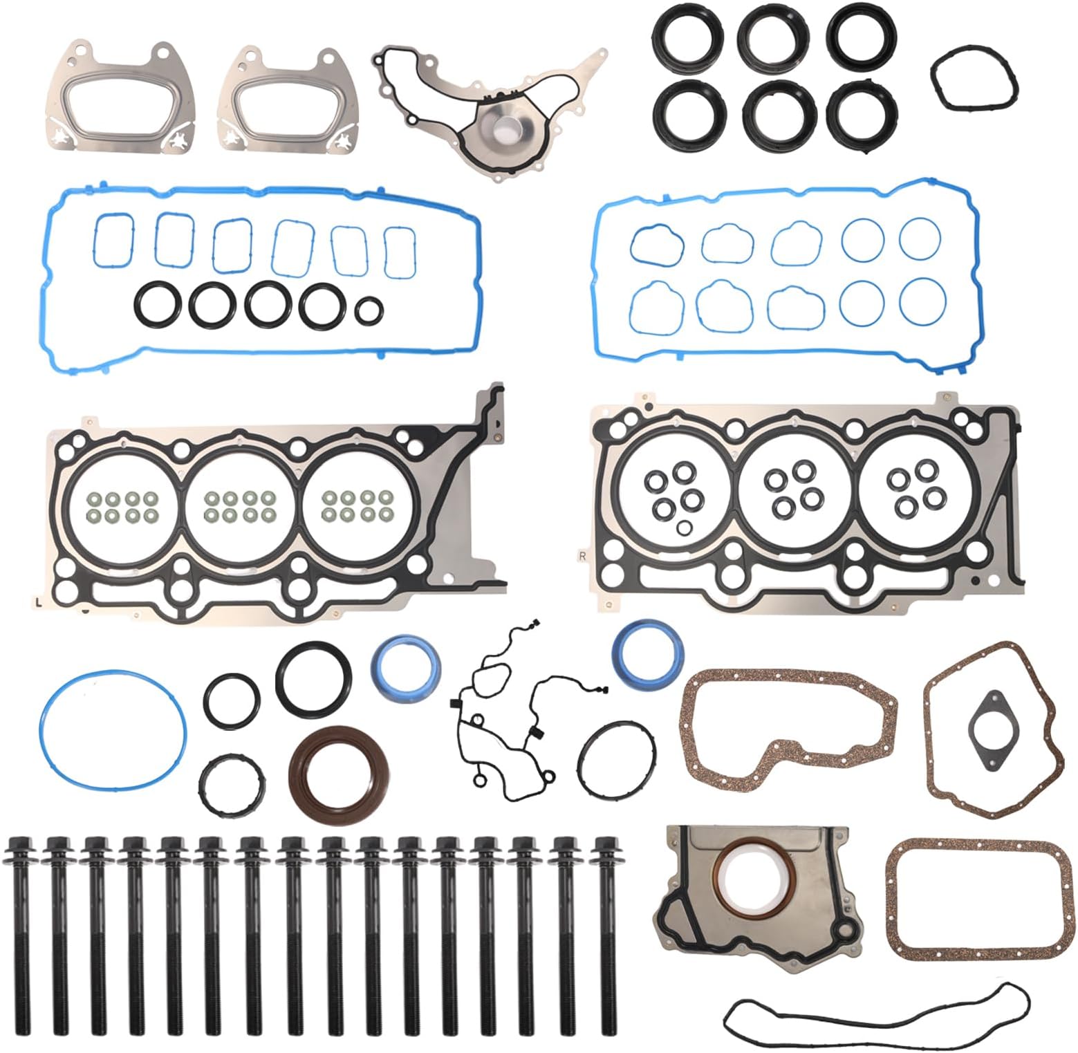 Cylinder Head Gasket Set, Engine Head Gaskets kit for Chrysler 200/300, for Dodge Challenger/Charger, for Jeep Grand Cherokee/Wrangler, for Ram 1500 2011-2016, 3.6L V6 DOHC, OE# HS26541PT, ES72467