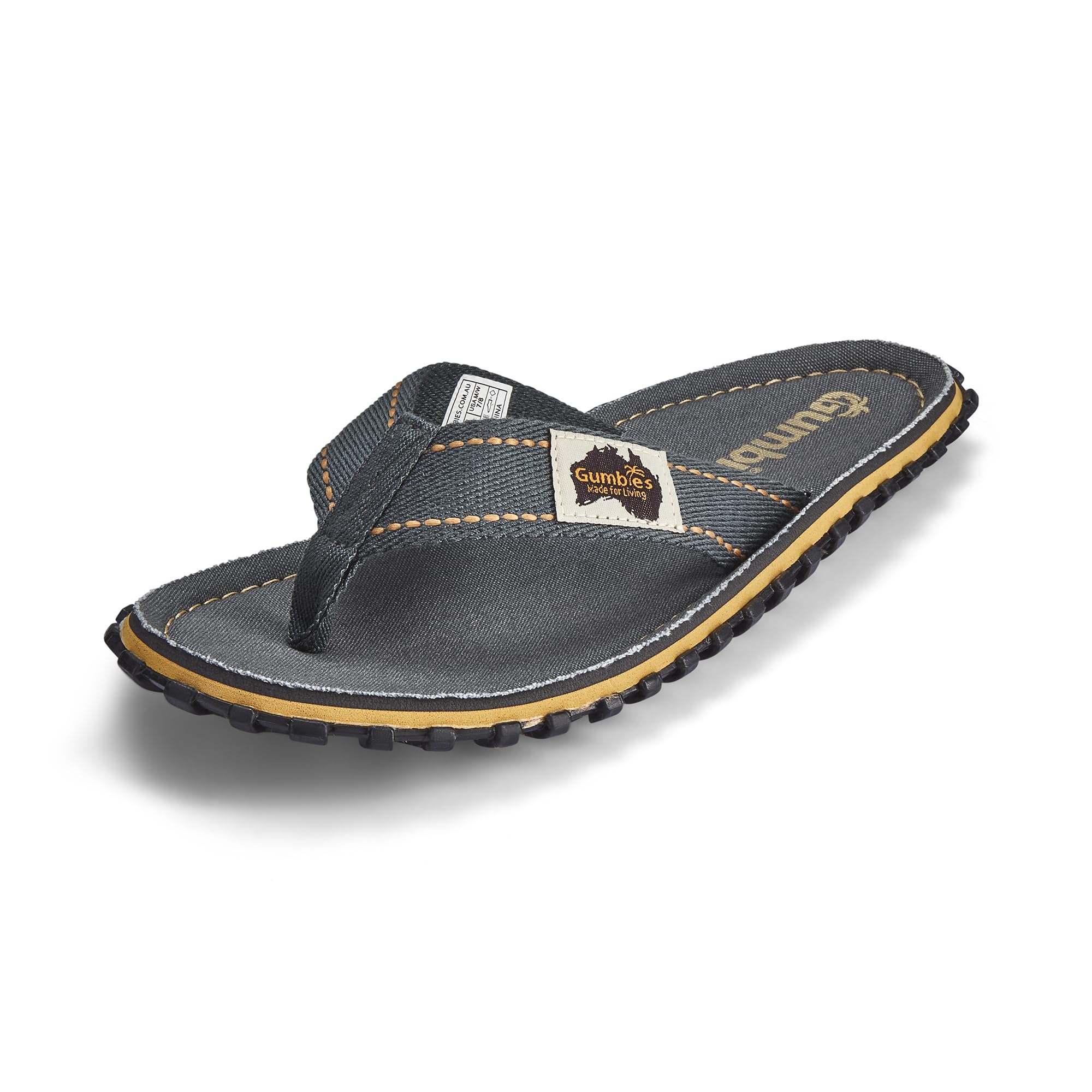 Gumbies Islander Flip-Flops | Unisex Classic Canvas Flip-Flops with Recycled Rubber Outsole & Cotton Footbed | Contoured, Lightweight & Everyday