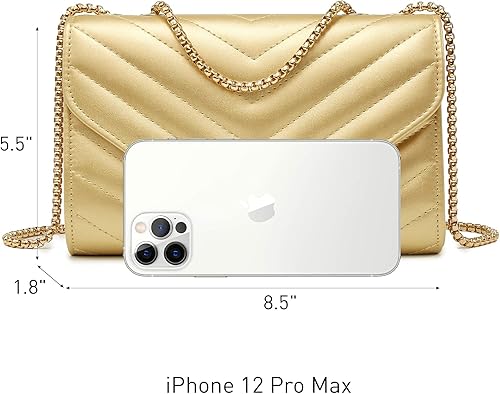 Miniatura 4 de Dasein Bolsos cruzados acolchados pequeños para mujer elegante bolso de noche de diseñador bolsos de mano y bolsos con cadena para el hombro