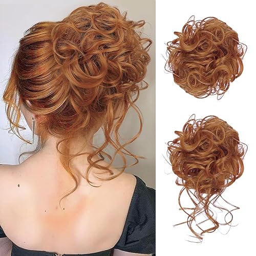 Messy Bun Scrunchies for Women 2PC Hair Bun Extension Ponytail