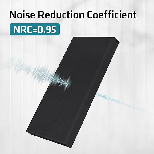 Miniatura 8 de UMIACOUSTICS 4 paneles acústicos, paneles de pared de fibra de vidrio de 2 pulgadas de grosor, 23.6 x 11.8 pulgadas, paneles de pared a prueba de