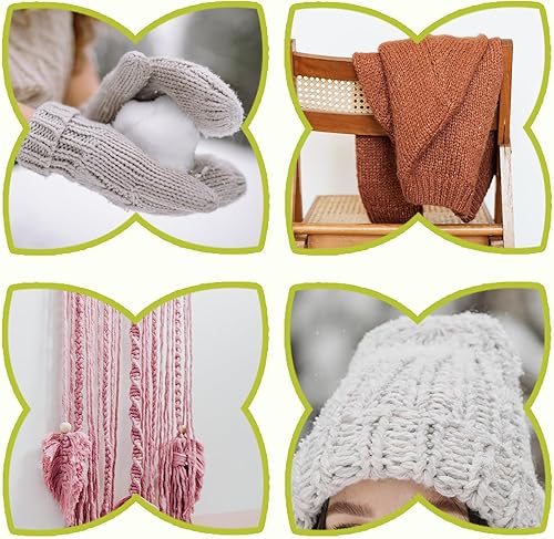 Miniatura 7 de Zlulary Juego de ganchos de ganchillo, kit de agujas de ganchillo, ganchos de ganchillo para principiantes con pequeños ganchillos, agujas de hilo,