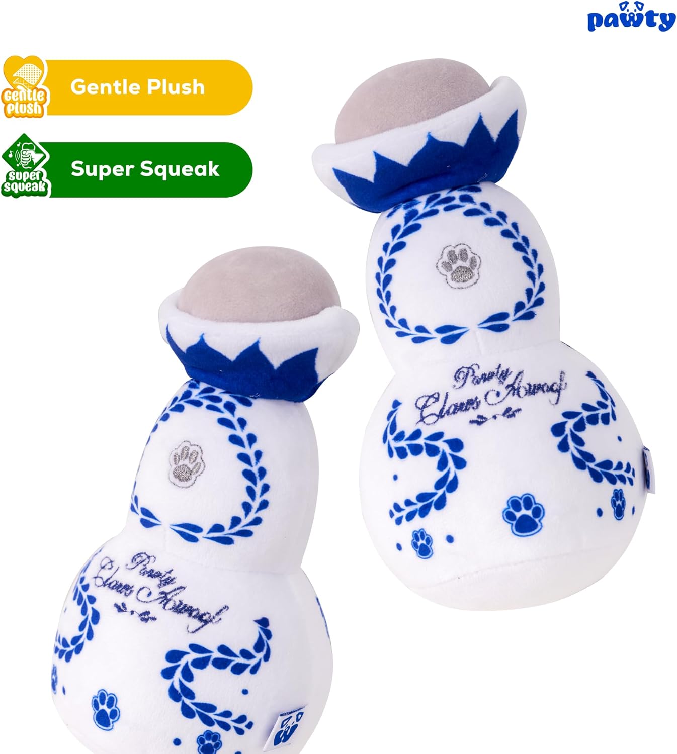 PAWTY Happy Hour Dog Toy Bundle (3-Pack) — Claws Awoof + 1996 Tequila + PAWTY Beer — Squeaky Plush Bar Parody Gift for Dogs
