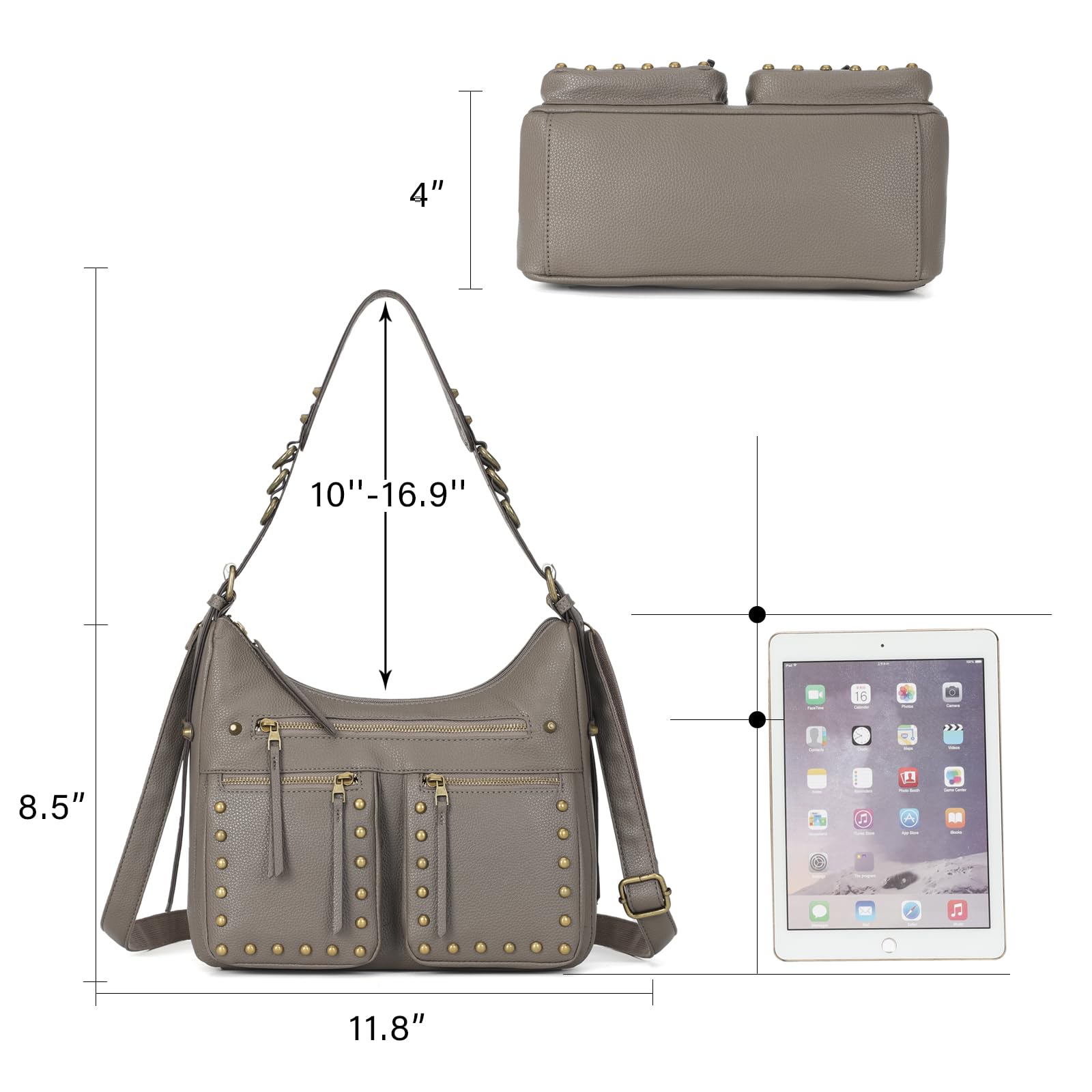 KL928 Large Hobo Shoulder Bag for Women Soft Faux Leather Handbags Fashion Tote Purse Adjustable Strap