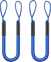 Vista 8 de Cuerda de amarre elástica para barcos, kayak, moto acuática, pontón, canoa, lancha motora, azul (4X)