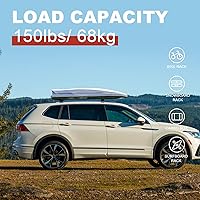 Vista 5 de KINGGERI Barras Transversales para Portaequipajes Compatibles con Volkswagen Tiguan 2018 2019 2020 2021 2022 2023 2024 2025 2026 y Taos 2022-2026