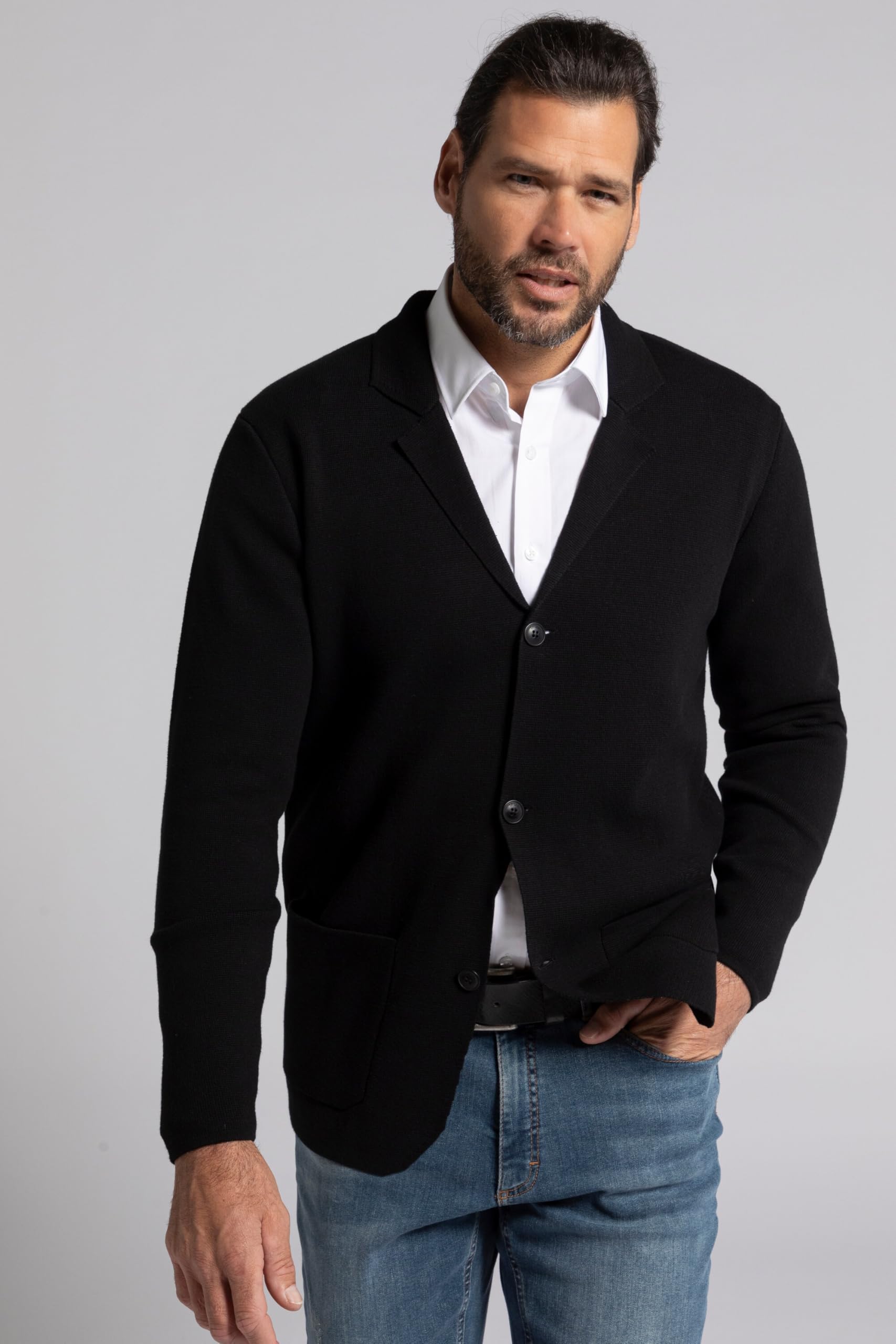 JP 1880 Americana de Punto, FLEXNAMIC®, Punto Milano, Cuello con Solapa 782666