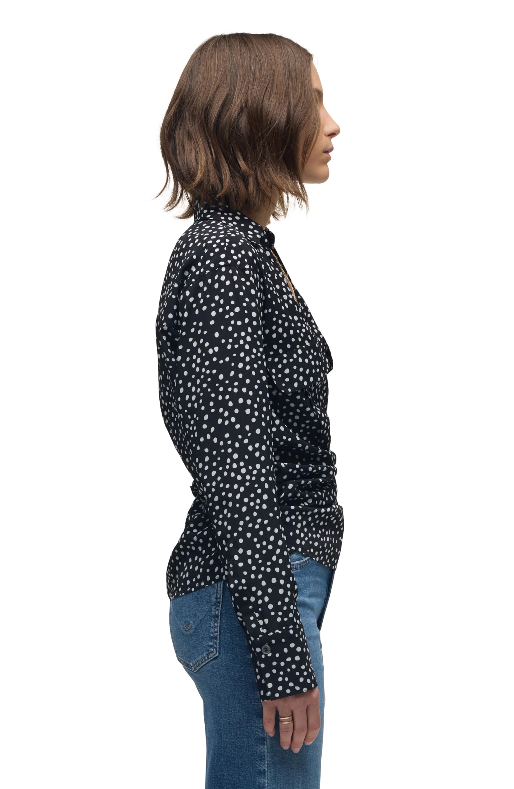Hudson Damen Long Sleeve Wrap Shirt Langärmeliges Wickelhemd