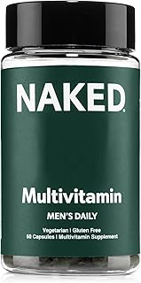 Naked Men’s Multi – Daily Multivitamin for Men – A, C, E, Selenium, Zinc, Fruit and Super Green Extracts and More to Boost Immune Support – Gluten-Free and Vegetarian Daily Vitamins – 60 Capsules