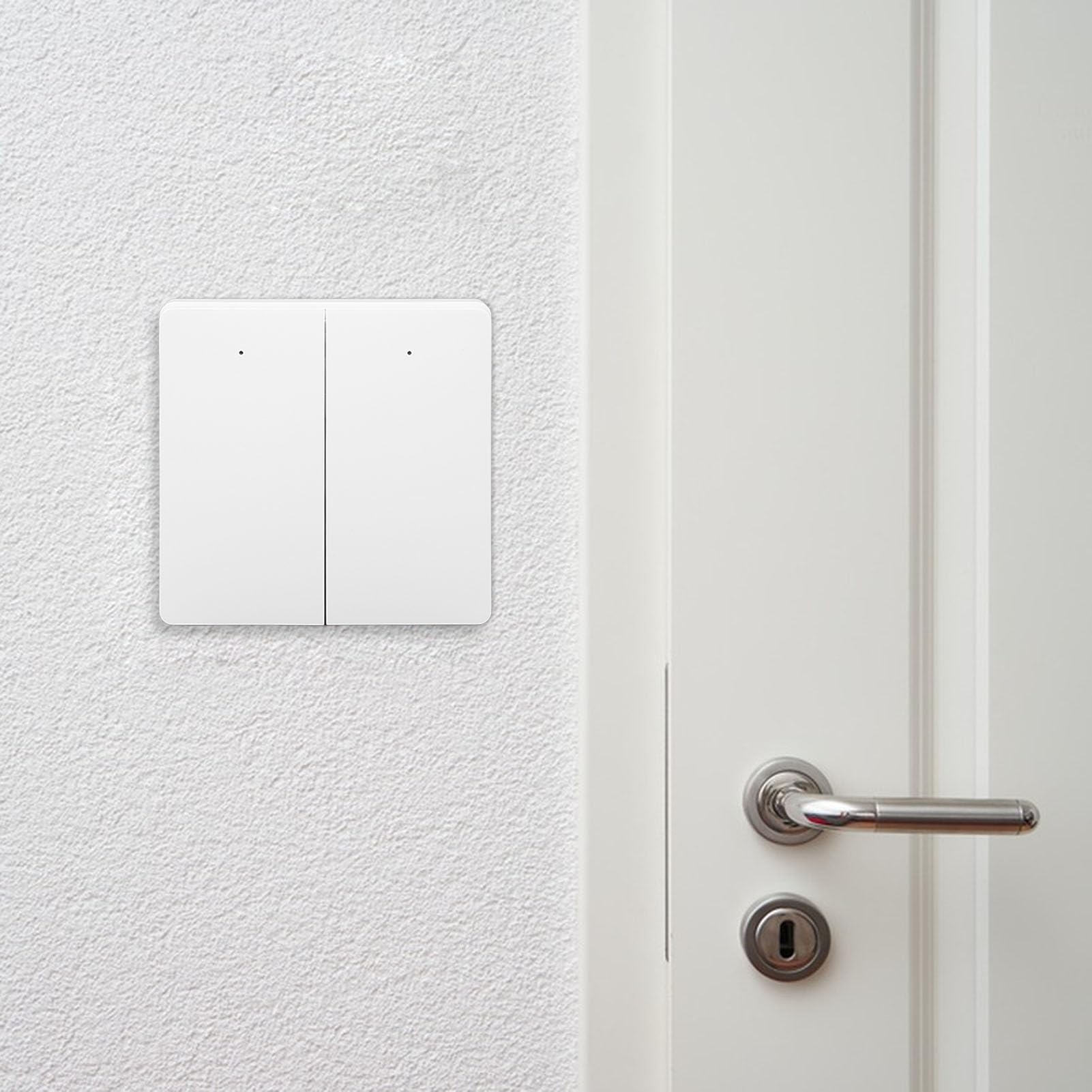 Interrupteur WiFi, Commutateur Mural ZigBee et Contrôleur d’Éclairage 2 Voies Auto-Alimenté avec Commande par APP, pour Lampes et Éclairage Connecté de Maison et Bureau