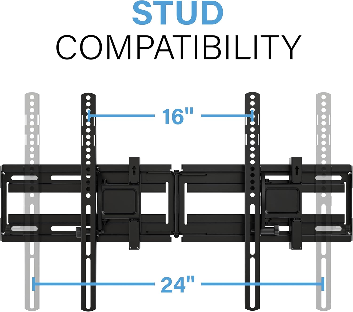 SANUS Extendable Tilting TV Wall Mount for 32”–90” TVs up to 110 lbs – 5.2” Extension for Easy Cable Access and Added Tilt, Tool-Free Tilt to Reduce Glare, Low Profile Design