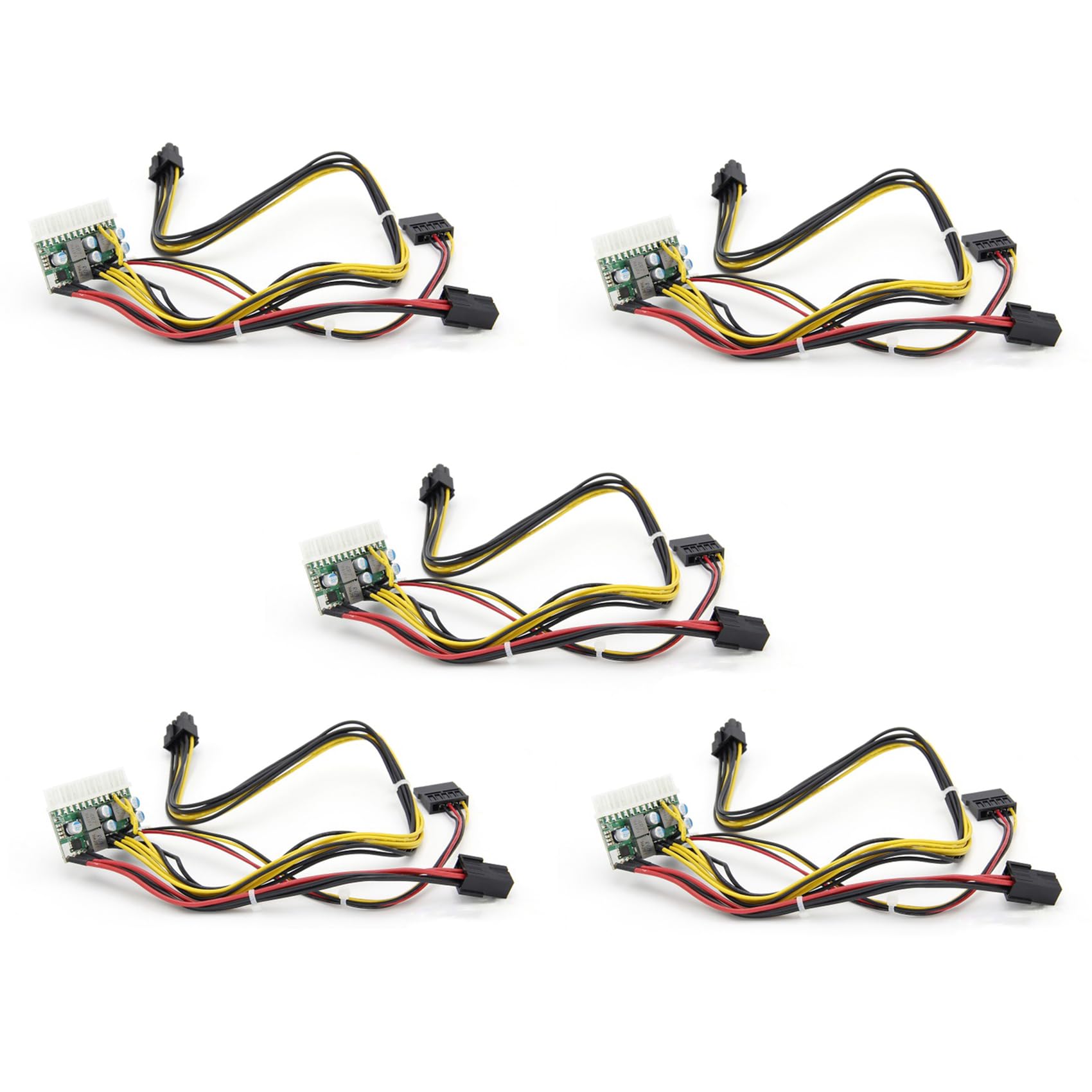 Soaying 5X PCI-E 6PIN Input DC 12V 300W DC-ATX-300W 24Pin PICO ATX Switch PSU Power Supply Module