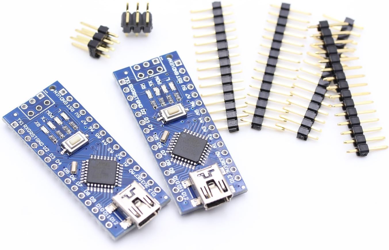 HWAYEH for Arduino Nano V3.0 ATmega328P CH340G 5V 16M Micro-Controller Board for Arduino Nano 328P Nano 3.0 Mini USB Nano V3 (Nano x 2 Without Cable)