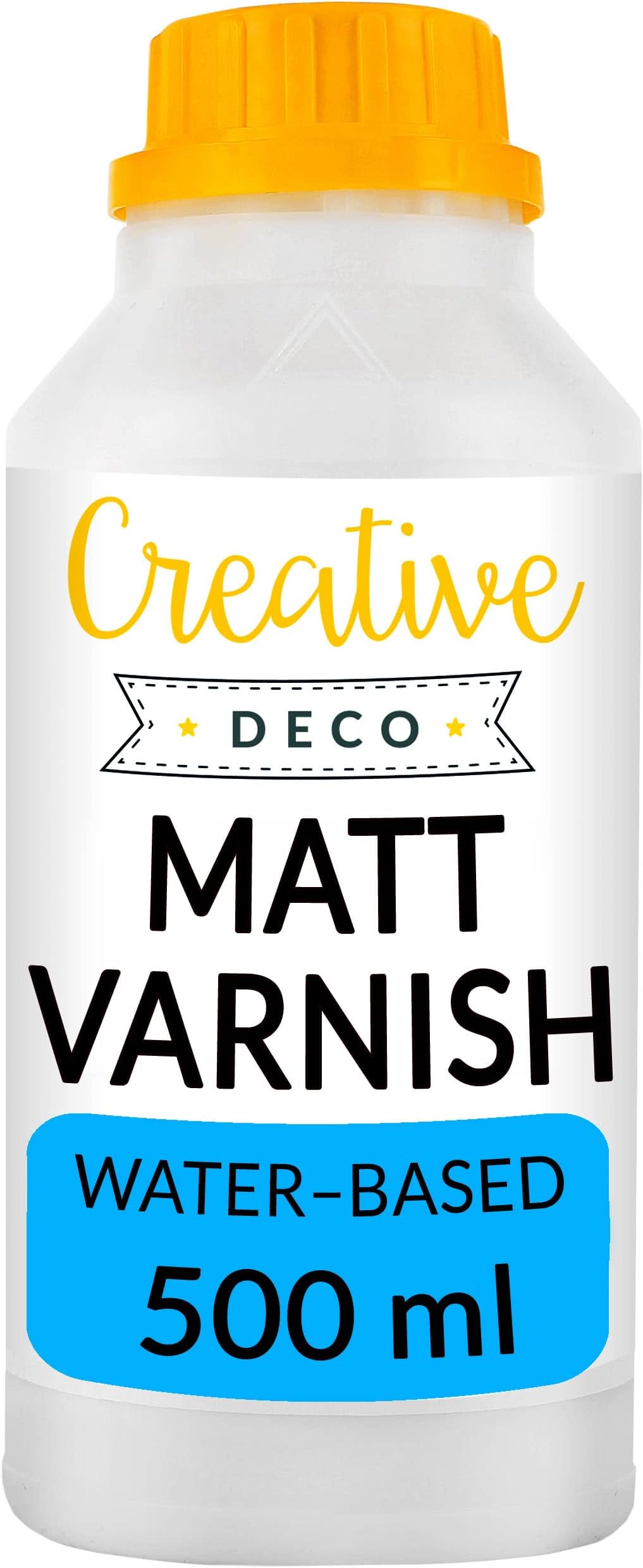 Matte Acrylic Varnish | 500ml | Clear, Colourless, Transparent Varnish for Acrylic Paint | Matt & Satin Finish | Surface Protection | Water-Based & Non-Toxic | Interior & Exterior Use