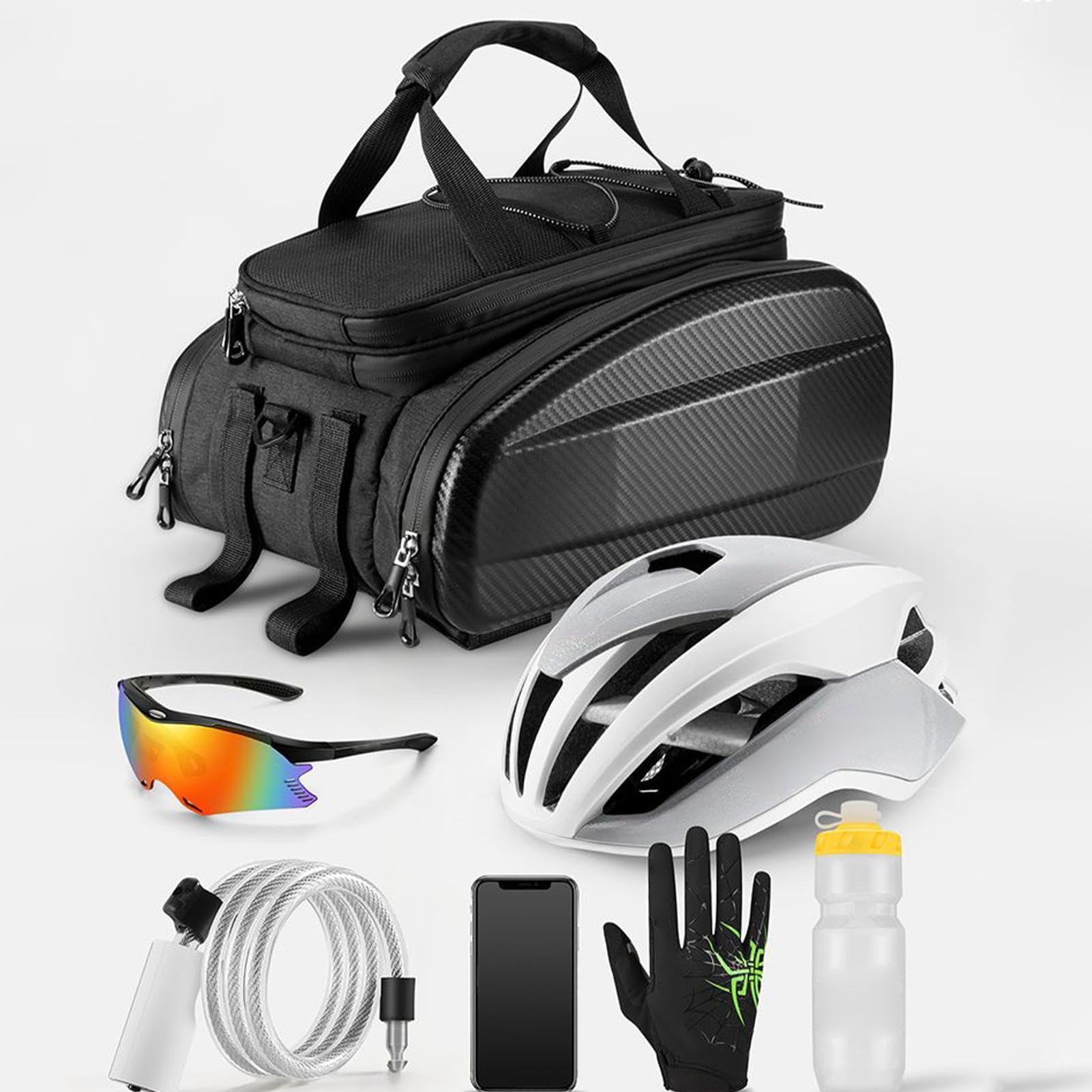 Borse da Bici per Portapacchi Posteriore Strisce Riflettenti Espandibili | Borsa Laterale Portaoggetti Per Ciclismo All'Aperto Pendolarismo Viaggi Bici Portapacchi Posteriore Carico Weekend Avvent