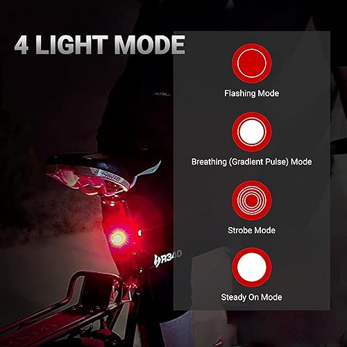 Miniatura 2 de Himiway LED Bike Taillight Light Bike Light with Turn Signals(Remote Control)  Taillight(Colorful)  Taillight with Brake SensorTaillight with Alarm