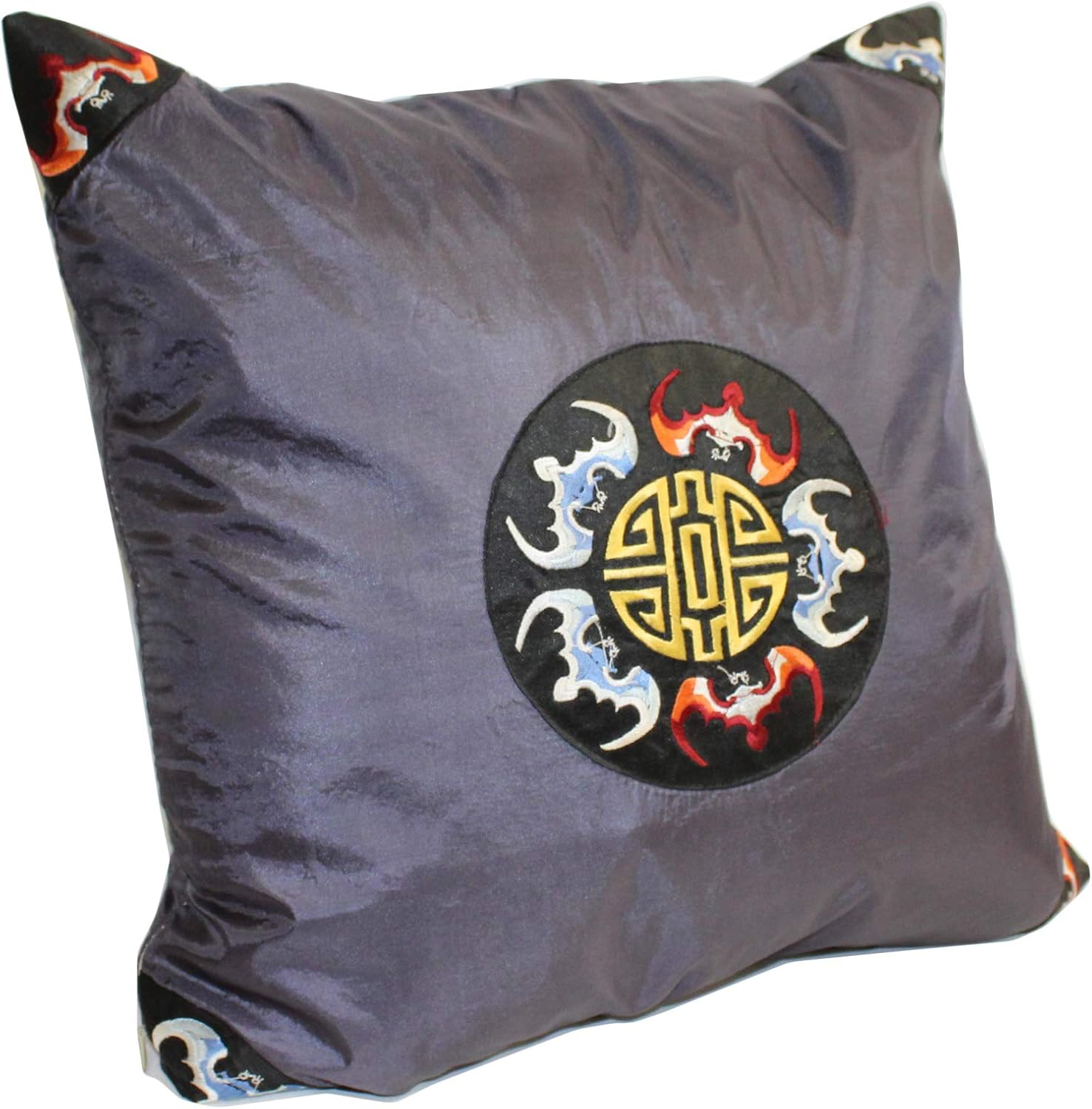 A28 Blue Square Shape Fortune Bats Pattern Couch Sofa Cushion Aws649