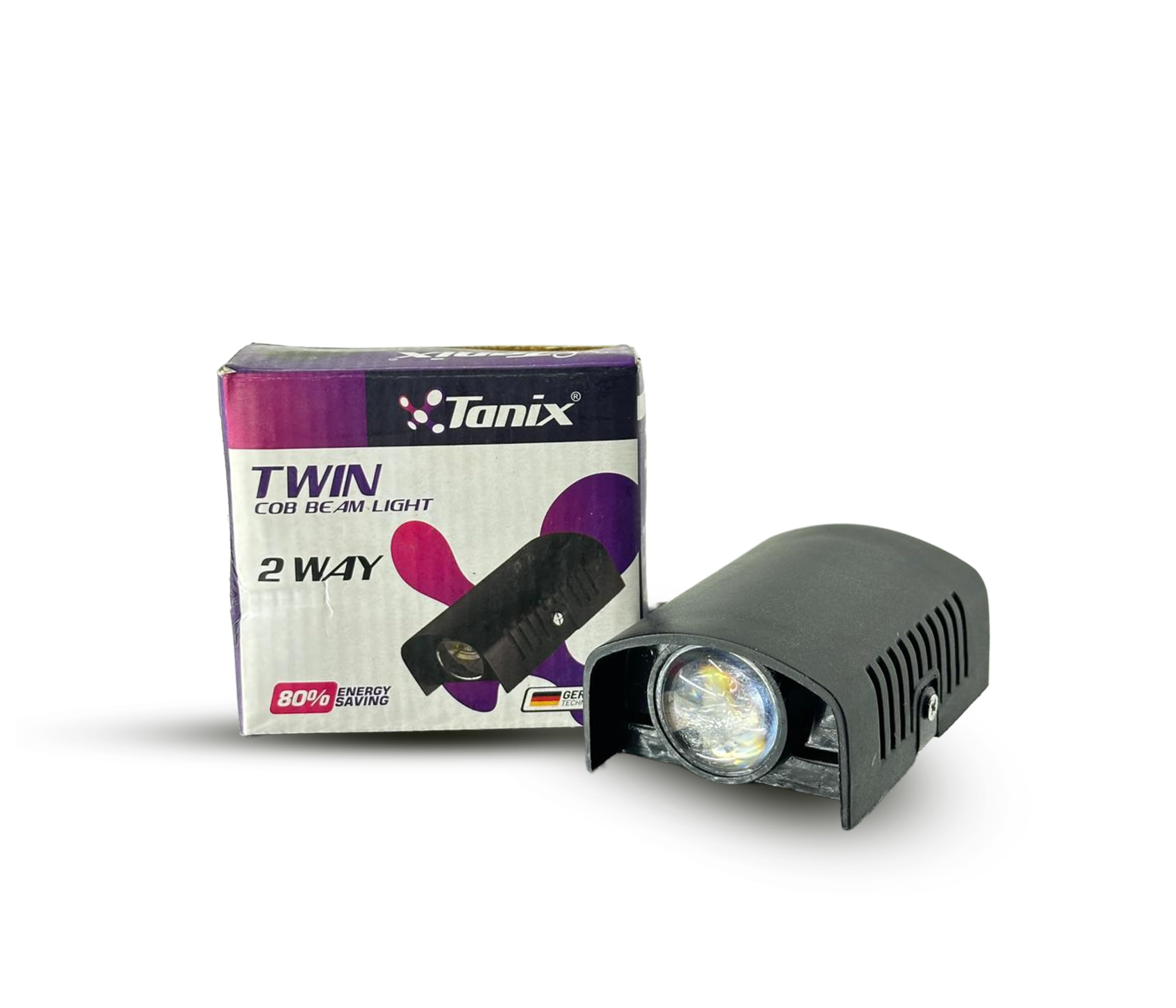Tanix Twin Cob Beam Light 2W LED Outdoor Wall Light | 2-Way Curved