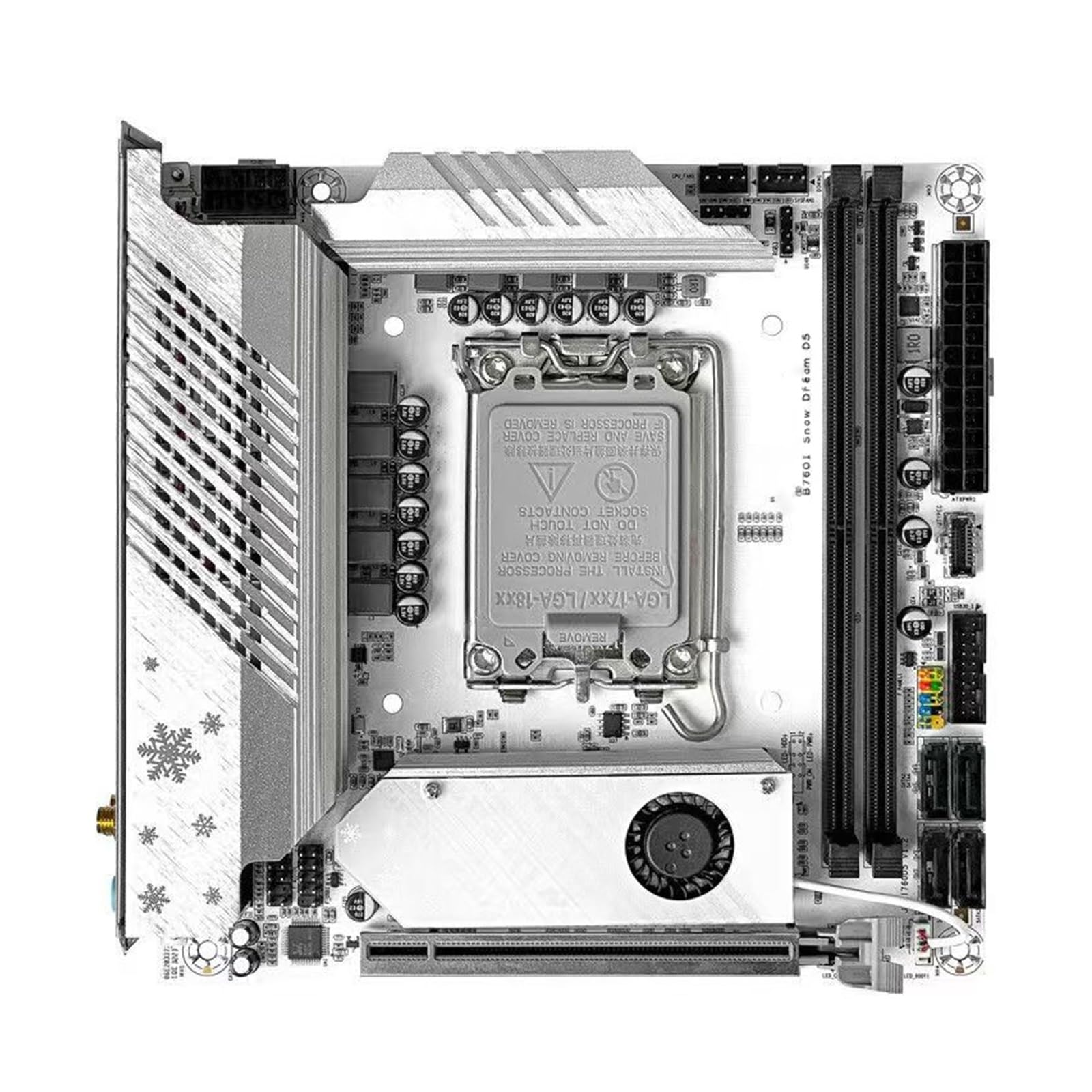 componenti pc Fit For JGINYUE B760I Snow Dream WiFi Mini-ITX scheda madre LGA1700 DDR4 supporto 12/13/14 cpus for 12400F/13400F/12600K/14600K GAMING