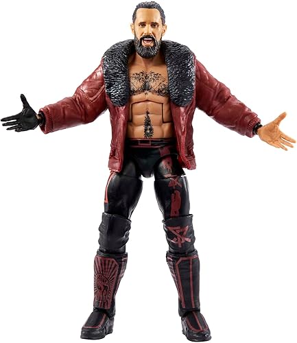 Mattel WWE Elite Collection Figura de acción Seth Rollins 6 pulgadas Posable coleccionable para fanáticos de la WWE a partir de 8 años