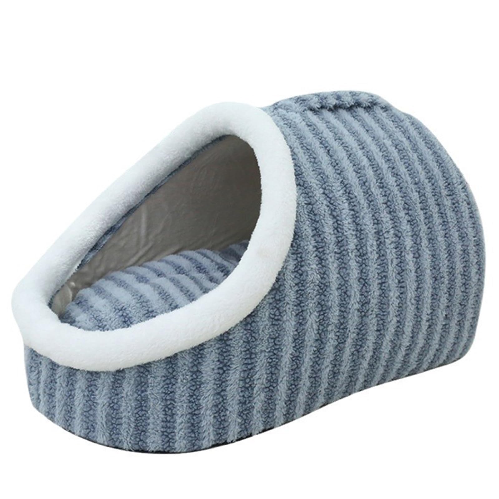 Cozy Hideaway Pet Bed, Dog Bed with Cover Cave, Cat Sleeping Bag for Indoor Cats, Cozy Cocoon Pet Bed for Dogs (L-12.5Kg(60 * 45 * 35 25cm),Blue)