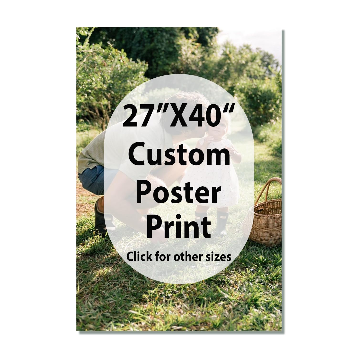 JIMUJIA Custom Canvas Art Print 27"x40" - Unframed Artwork, Personalized Wall Decor, Customizable Photo, Custom Portrait, Office, Living Room, Bedroom