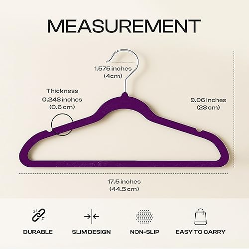 Vista 18 de Utopia Home - Perchas de terciopelo prémium, paquete de 30, traje negro antideslizante con gancho giratorio de 360 grados resistente