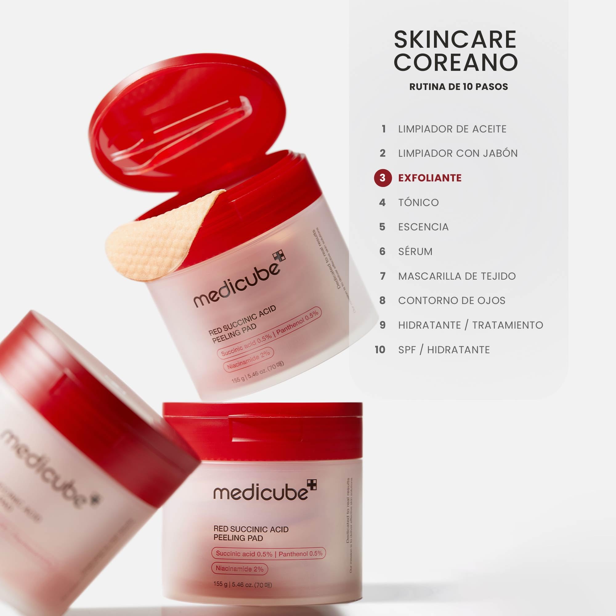 medicube Kırmızı Süksinik Asit Soyma Pedleri 155g