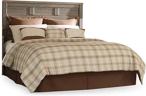 Signature Design by Ashley Juararo - Cabecera rústica con paneles solamente, tamaño Queen, color marrón desgastado