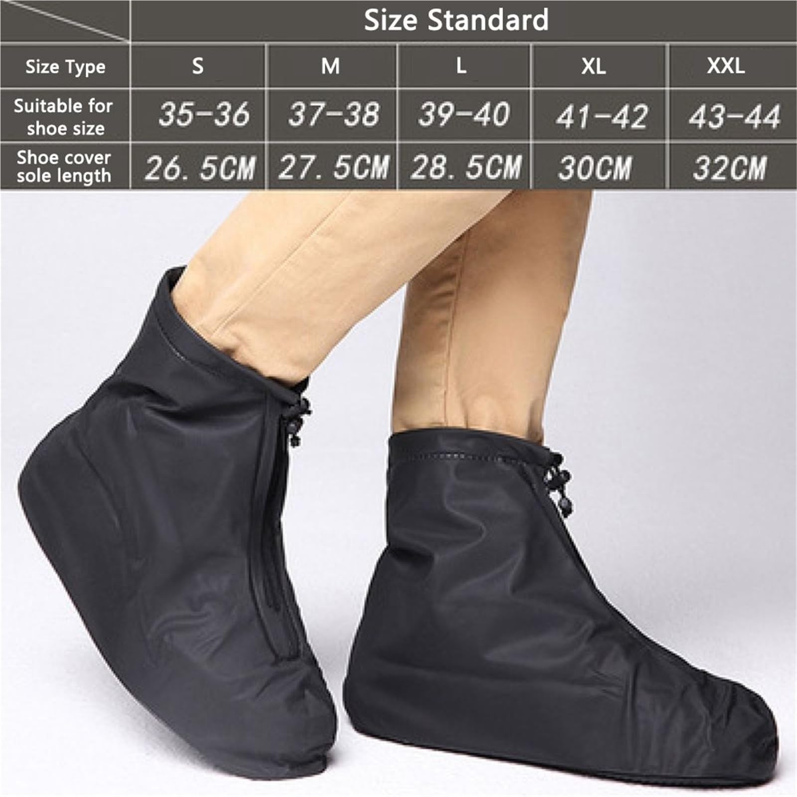 3 Pares De Cubiertas Zapatos For Acampar Al Aire Libre, For La Lluvia, Antideslizantes, Plegables, For Ciclismo,Protección Contra, For para Protección