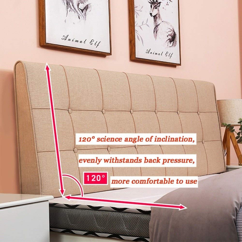 LIANGJUN Headboard Bed Backrest Cushion Waist Pad Large Backrest Sponge Filling No Bed Soft Case Positioning Support, 7 Colors (Color : E, Size : 150CM)