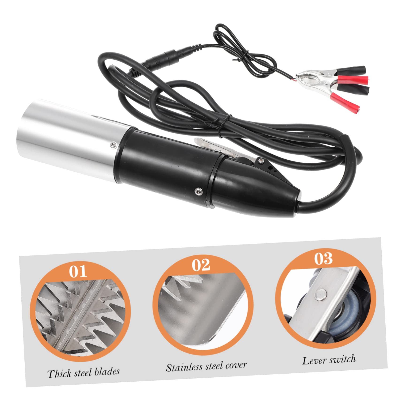 Raspador Eléctrico de Escamas de Pescado para Uso Doméstico y Comercial, Acero Resistente y Batería de Litio, sin Óxido, Protección para Manos, Adecuado para Limpiar Pescado