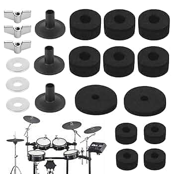 Durable Plastic Cymbal Sleeves For Set - 8 Pcs Long Black Accessories For Enhanced Sound Performance