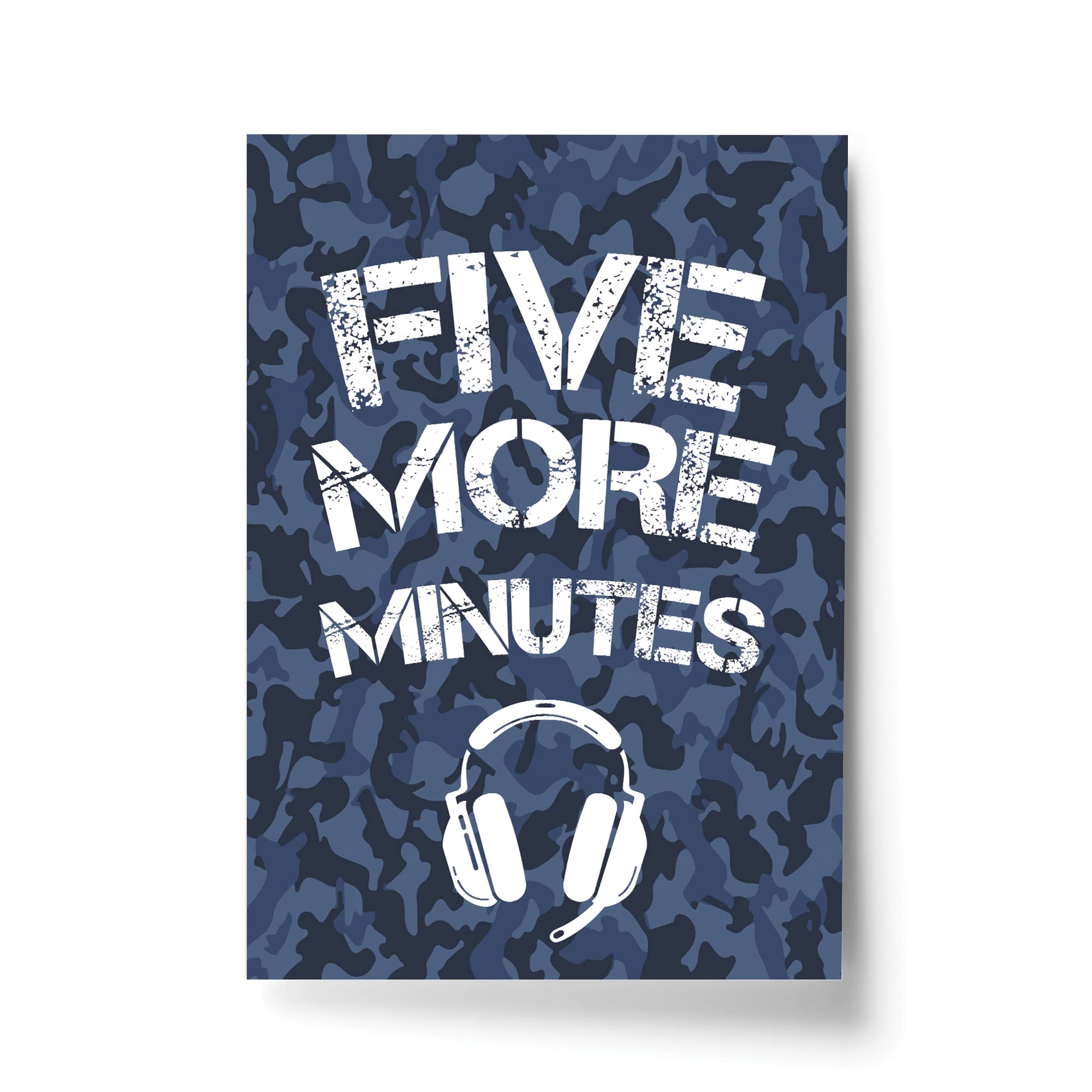 RED OCEAN Gamer Five More Minutes Gaming Poster Print Boys Bedroom Wall Art Gift For Boys