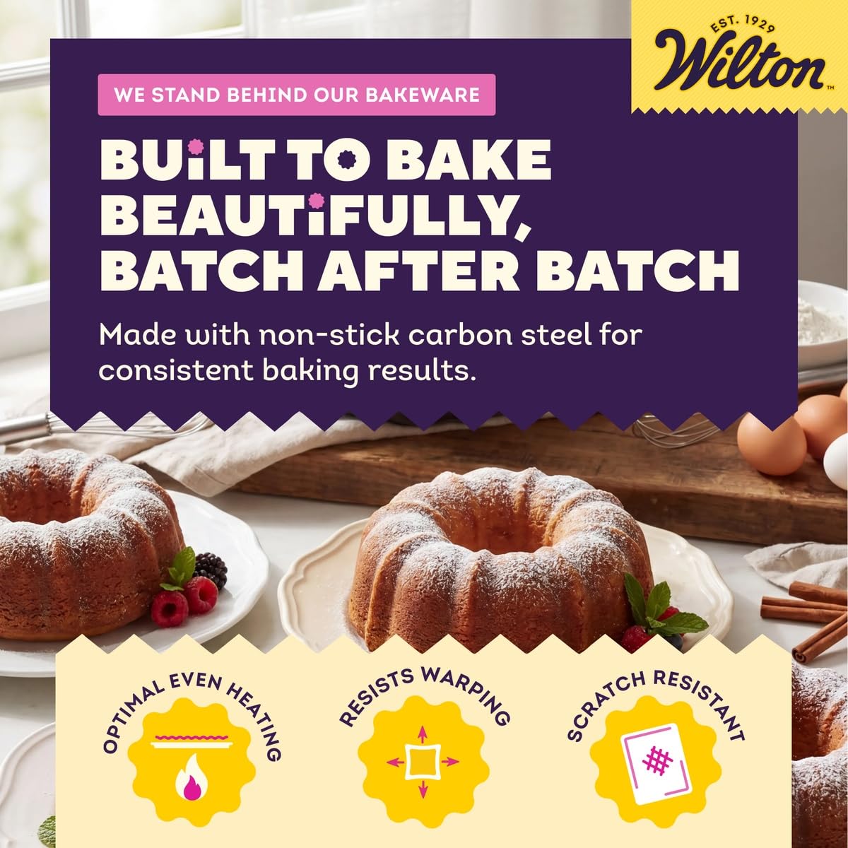 Wilton Gold Non-Stick Fluted Tube Cake Pan, Made Without PFAS, 9.49 in — Amazon image 6