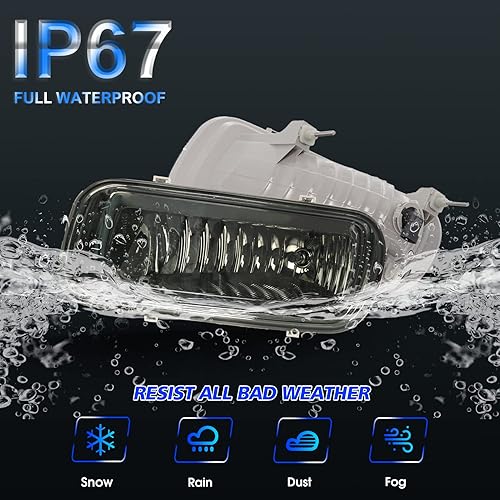 Miniatura 6 de SPIEGEER Conjunto de luces antiniebla para Ford F150 2004 2005 2006 Kit de lámparas antiniebla de repuesto para Lincoln Mark LT 2006 Base con H10