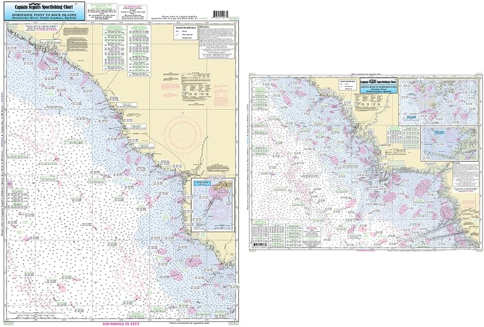 Crystal River to Rock Islands, FL - Laminated Nautical Navigation & Fishing Chart by Captain Segull's Nautical Sportfishing Charts | Chart # SUW41