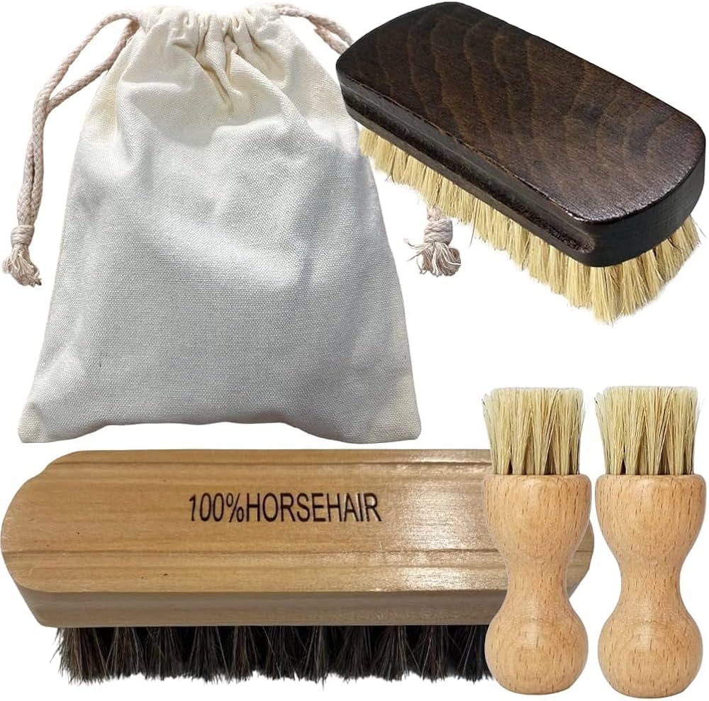 Amazon.co.jp: UPstore 靴磨きセット 4点セット 革靴 革製品 馬