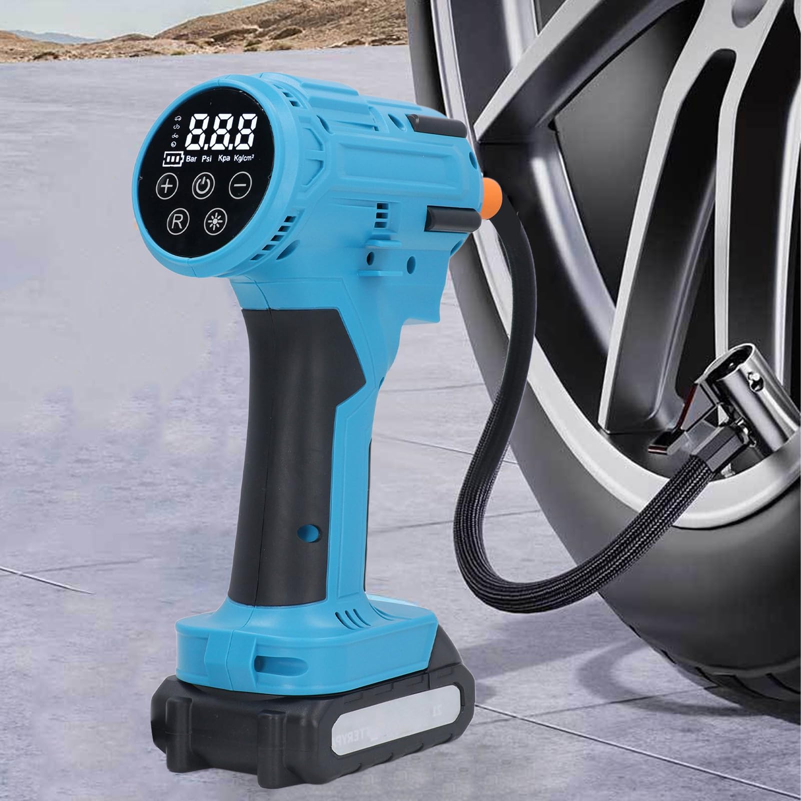 Generic 150PSI Sprężarka Powietrza do Opon Przenośna Bezprzewodowa Pompa Szybka Inflacja do Samochodów SUV i Motocykli z Cyfrowym Manometrem