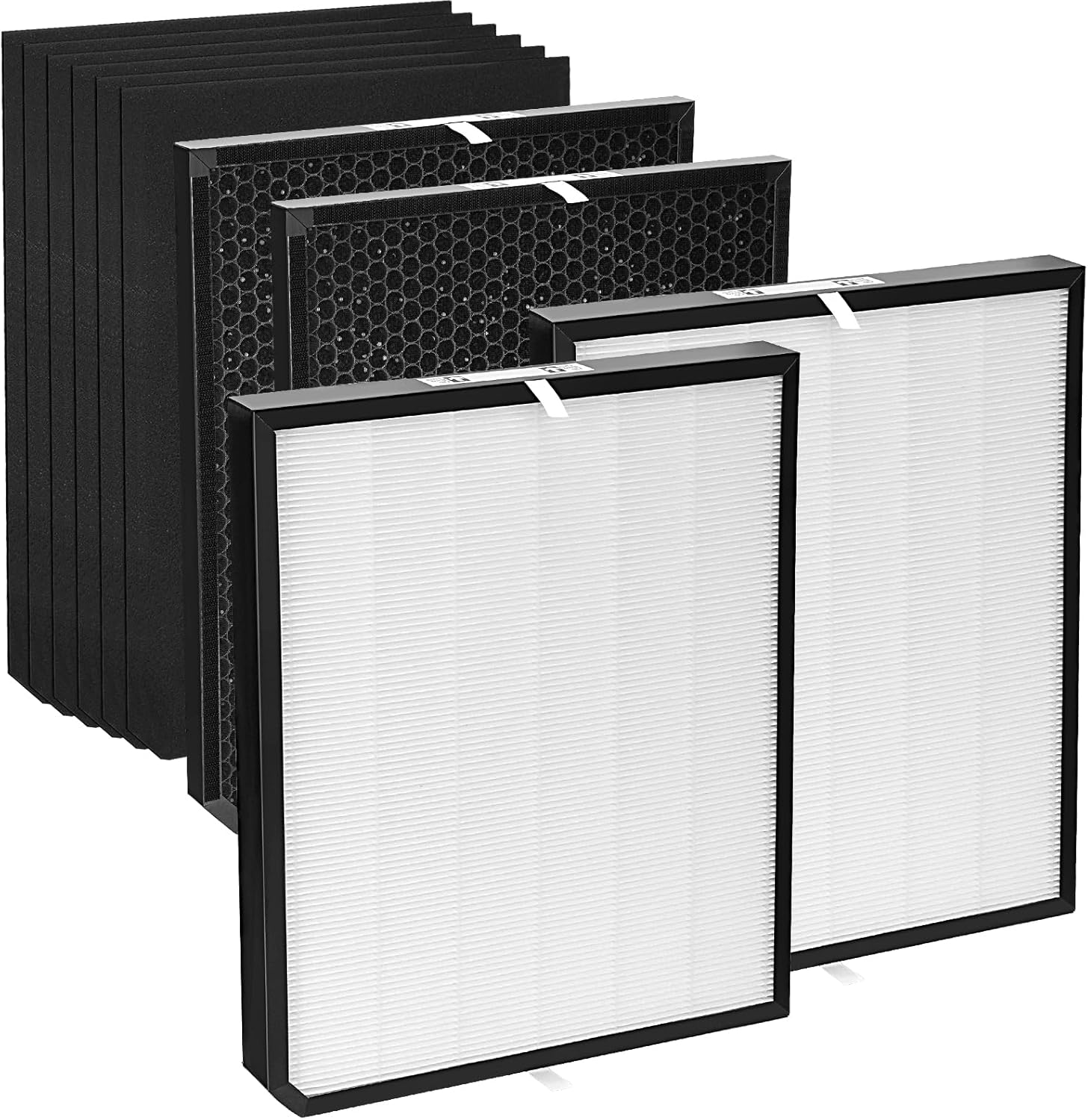 3500 Filter Replacement Set Compatible with AD3000/AD3500, 3500i, 3000M, 3000Pro Air Purifier (2 Efficiency Filter + 2 Carbon Filter + 6 Pre-Filters) 10-Pack (10-pack)