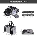 Expandable Pet Carrier Airline Approved Soft Sided Cat Carriers for Medium Cats and Dogs,Kittens or Puppies with Fleece Pad