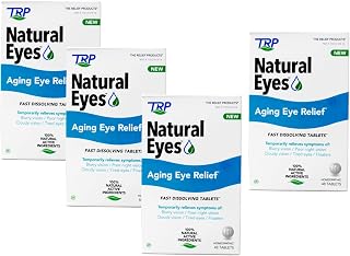 TRP Natural Eyes, Aging Eye Relief Homeopathic Tablets, Gluten-Free, 48 ct (Pack of 4)