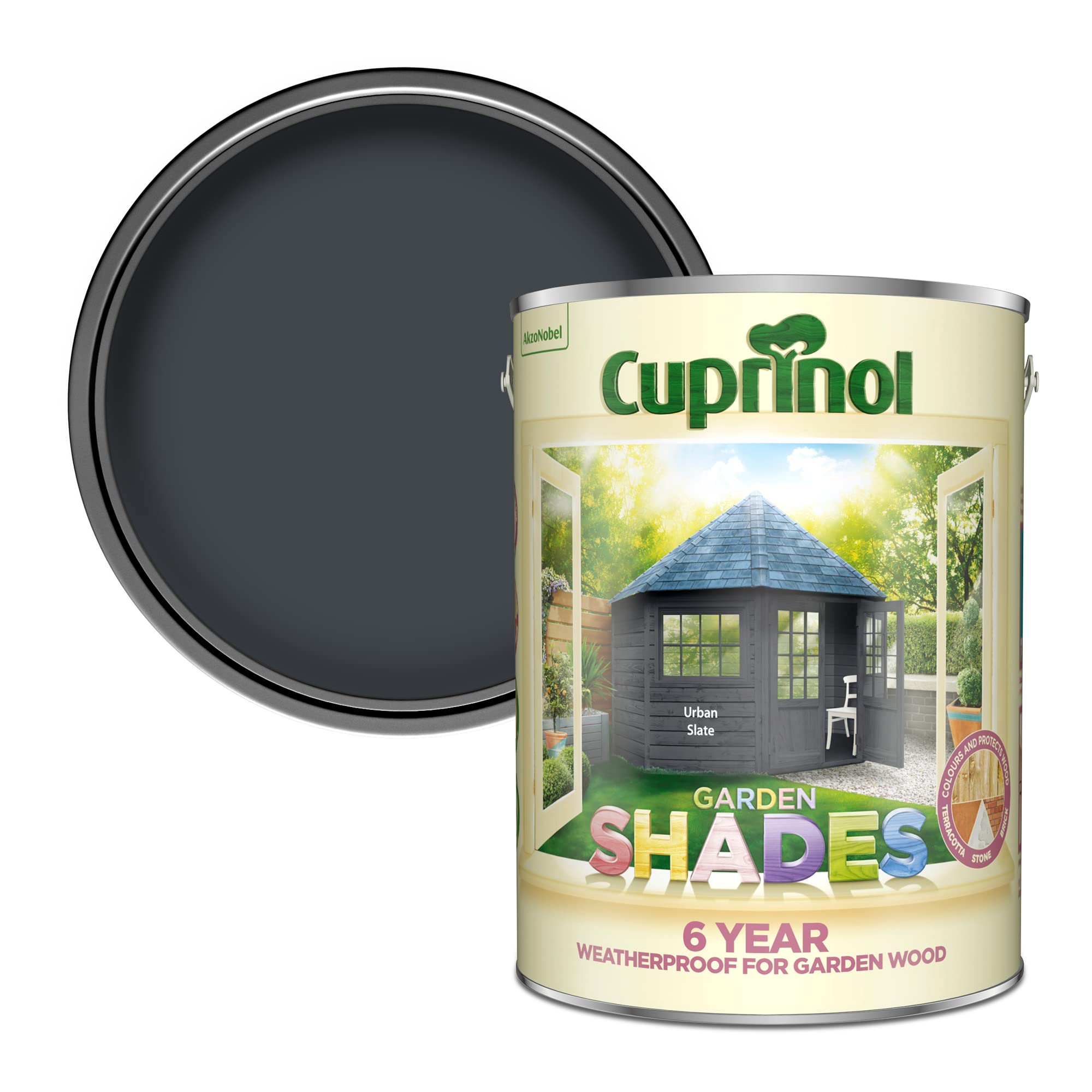 Cuprinol Garden Shades - Urban Slate Matt Exterior Wood Paint - 5L