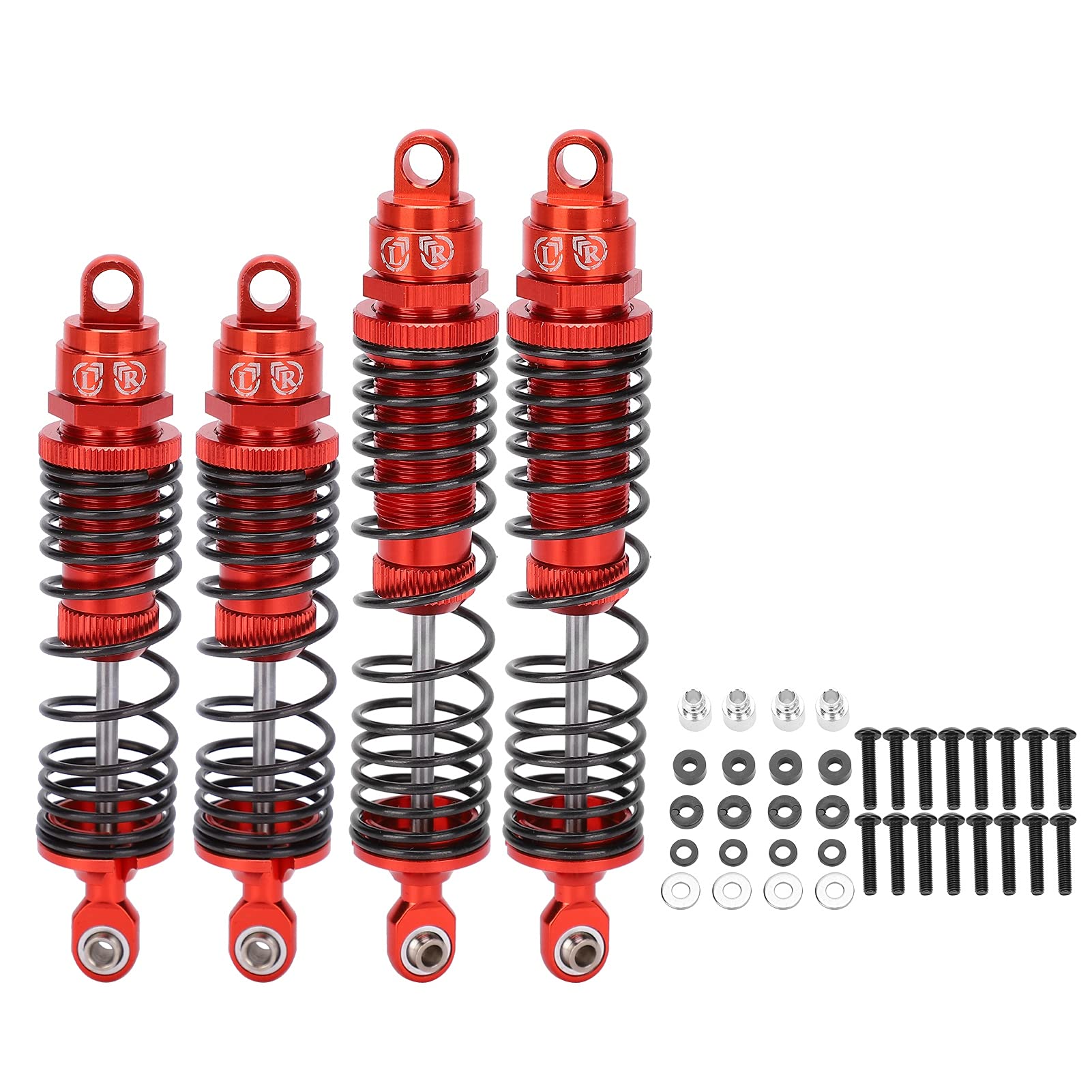 Metalowy przedni i tylny amortyzator RC do samochodów TRAXXAS 1/10 RC (Red)